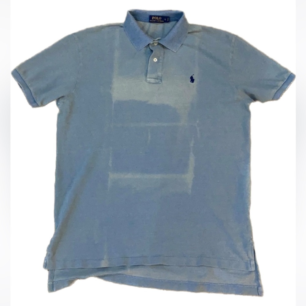 Polo Ralph Lauren distressed blue polo large
